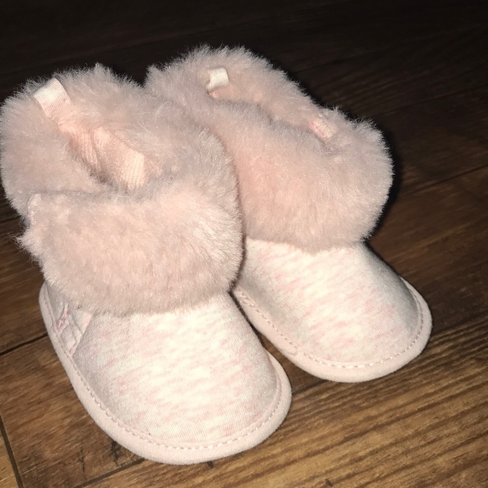 Pink winter booties